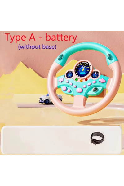 Choice8 Type A Pink- Battery Kids Steering Wheel Toy - Backseat Pretend Play ...