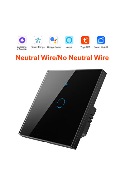 Choice5 EU 1 Gang For Tuya Smart Wifi Light Switch No Neutral Wire Touch Pane...