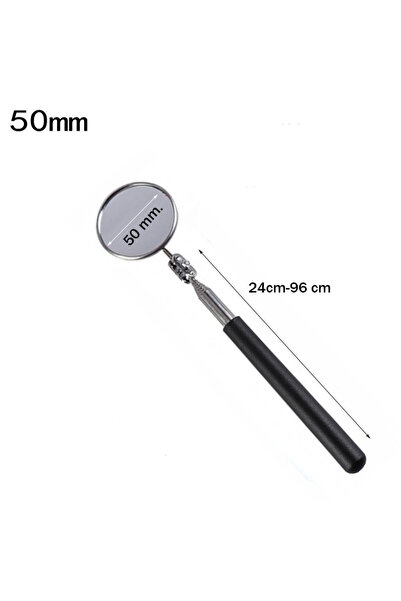 Choice 50MM 96CM 360° Inspection Mirror LED Light Telescoping Mirrors Extend ...