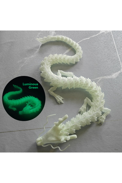 Choice 60CM luminous green 60cm 3D Printing Dragon Toy Chinese Dragon Rotated...