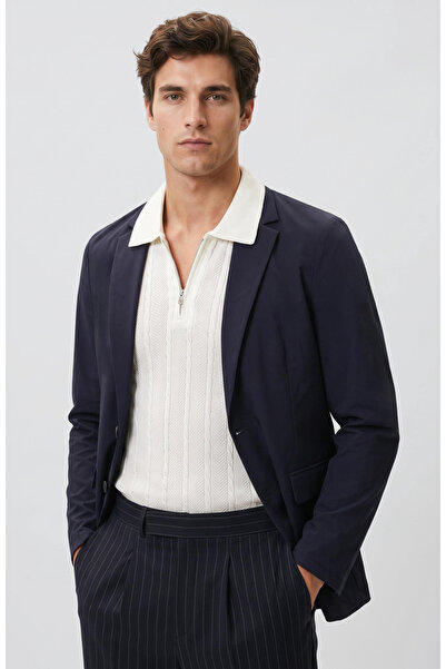Network Lacivert Traveller Blazer Ceket