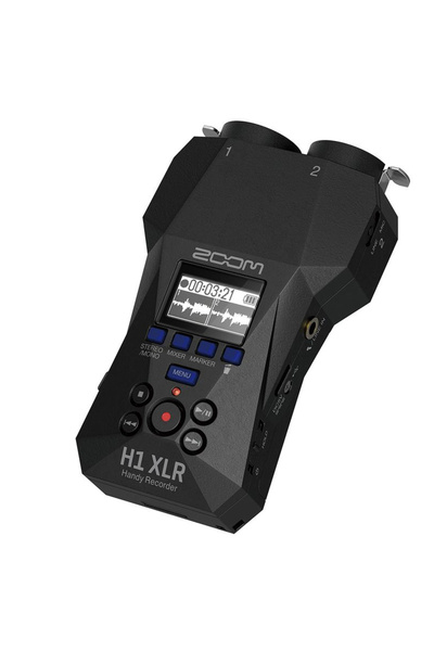 Choice مسجل صوت محمول H1 XLR من ZOOM، بتقنية 32 بت، مدخلان XLR/TRS قابلين للق...