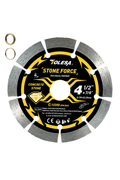Choice 1.6mm 22.22mm 4.5 inch 115mm TOLESA 1PC 115mm / 125mm Segmented Diamon...