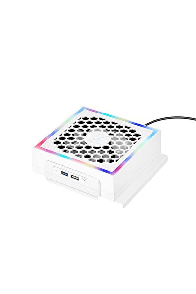 Choice مروحة تبريد بيضاء RGB لجهاز Xbox Series S، 3 سرعات، 5 فولت 2.4 أمبير م...