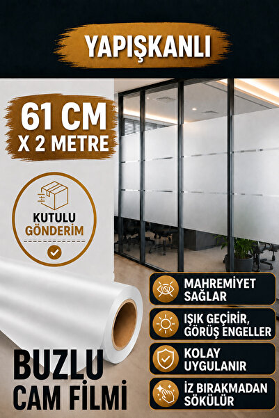 AUTOFOLYO Frosted Glass Film 61 cm X 2 Meters Glass Sandblasting Foil