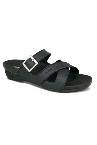 Ceyo Venice-2 Black Orthopedic Women's Slippers