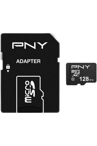 PNY Card Memorie microSDXC Performance Plus, 128Gb, Clasa 10, Cu Adaptor P-SD...