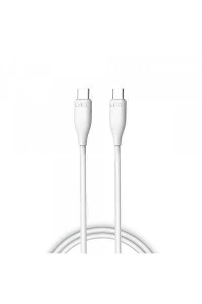 Lito Cablu Date si Incarcare USB-C - USB-C LD03, 60W, 1m, Alb