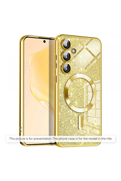 Apple Husa MagSafe pentru iPhone 17 Air, Techsuit, Luxury Glitter, Aurie