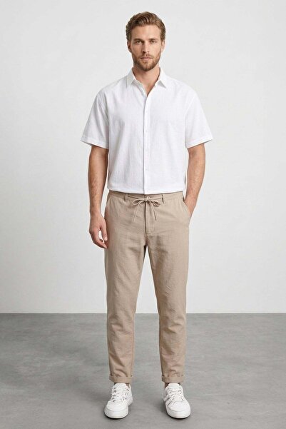 Fulla Moda Pantaloni jogger cu talie legată și picior dublu