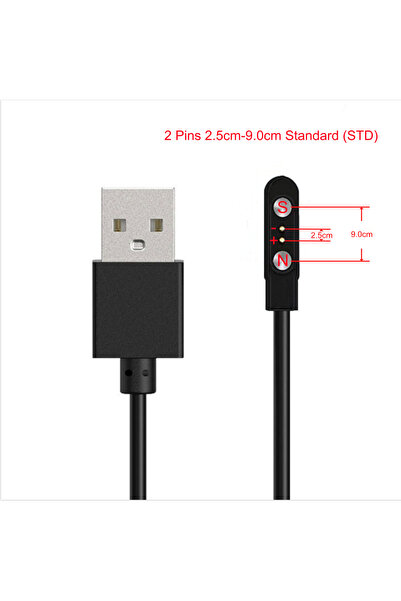 Choice Black(2.5mm-9mm STD) 2Pin 4Pin 5Pin Magnetic Charging Cable USB to Pog...