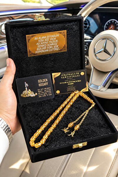 A-STİL TAKI Erkek Premium Altın Parçacıklı Sertifikalı Hediye Kutulu Harf Ekl...