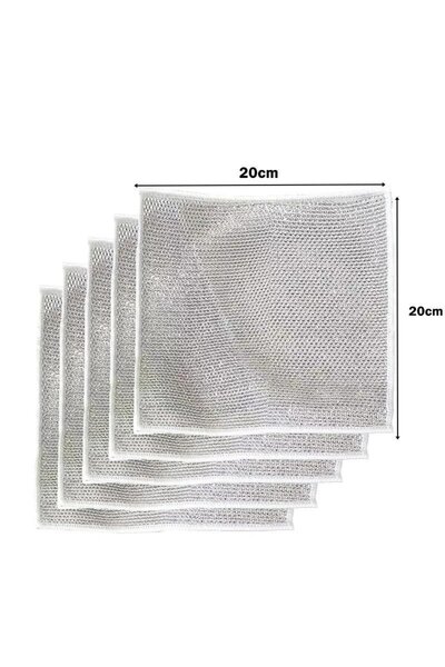 Go İthalat 5 Pieces Multi-Functional Non-Scratch Wire Dishcloth Dish Towel Di...