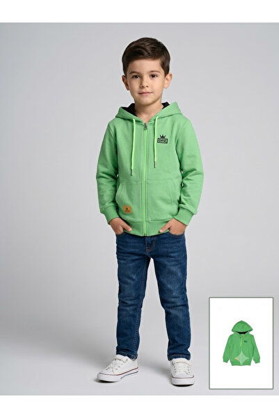 UMKEM BOY 5/8 YEARS OLD HOODED CARDIGAN Sweatshirt WITH ACCESSORIES