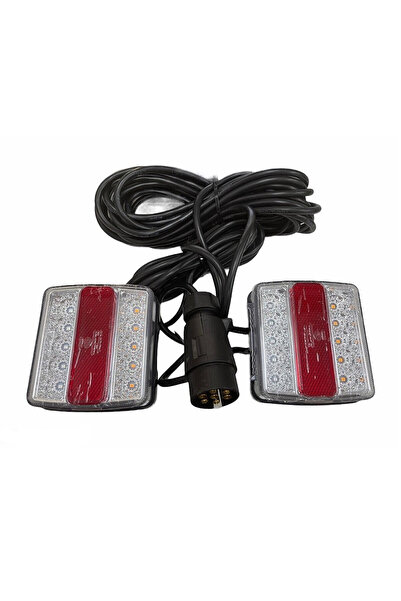 OEM Σετ μαγνητικά φανάρια στοπ πορείας 12V για τρέιλερ IP66 Λευκό-Πορτοκαλί -...