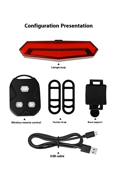 Choice ضوء تحذير LED قابل لإعادة الشحن عبر USB من YKWD لإكسسوارات الدراجات، ض...