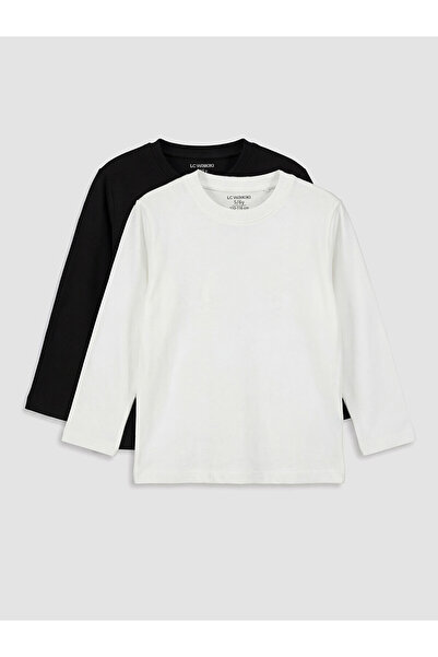 LC Waikiki Original Oval Collar Boys' T-Shirt 2-Pack