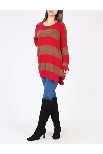 Evendi Bluza Oversize, rosu/maro