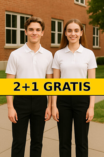 OEM Tricou Polo Unisex Școlar Alb