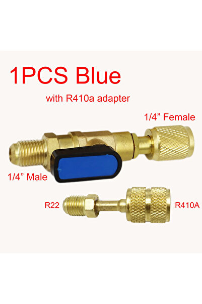 choice2 قطعة واحدة صمام كروي نحاسي أزرق لغاز التبريد R22، صمام إغلاق مكيف اله...