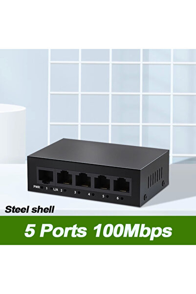 Choice 5 Ports Steel shell EU PLUG 5/8 Port 10/100Mbps Network Switches Mini ...