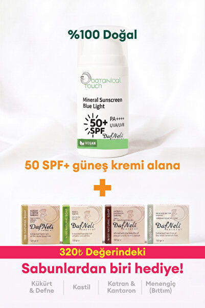Dafneli Natural Doğal Mineral spf 50+ Güneş Kremi
