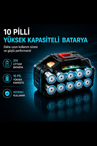 hypermax Kablosuz Hava Üfleyici Fan 10 Pilli 12.000 mAh Bataryalı Jet Turbo Motorlu Bahçe Yaprak Üfleme ve Araç Kurutma Makinesi