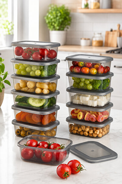 HOMENIVA 12 Adet Lunch Box Kahvaltılık Saklama Kabı