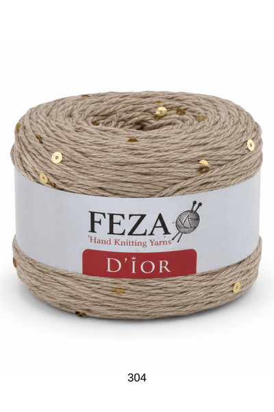 FEZA GROUP Dior Fantezi Pullu El Örgü İpliği, 100 gr, 310 m (1 Adet) feza304
