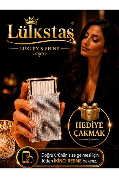 Lüks Taş Taşlı Sigara Tabakası (SLİM Sigalara Uygundur) [ 10 dal kapasıtelı ]
