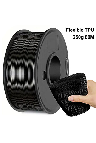 Choice1 Black TPU 3D Printer Flexible Filament 250g (0.55lbs) 1.75mm Length 8...