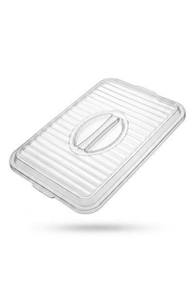 MAKRİ HOME Rectangular Pyrex Cover, Transparent Storage and Protection Cover,...