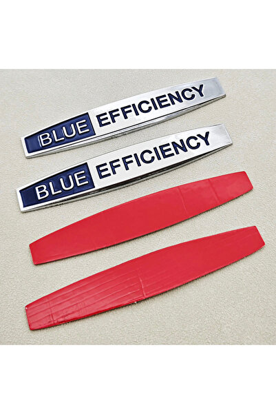 Choice 2pcs Blue Efficiency 2pcs 3D Metal Logo Blue Efficiency Emblem Sticker...