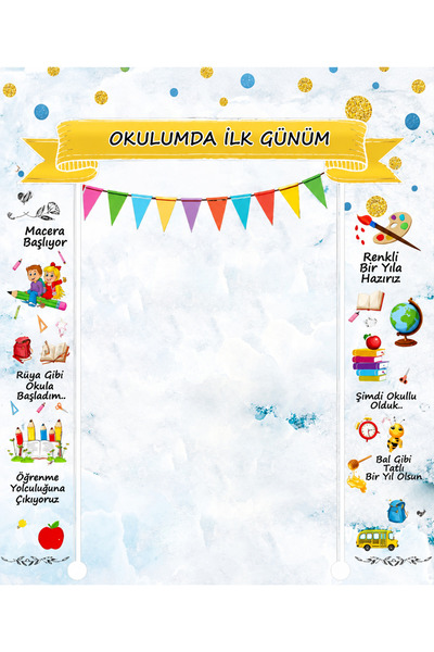 PROMISEBACKDROP2 Okulumda İlk Günüm, Yeni Bir Yıla Başlıyoruz, Okul Etkinlik,...