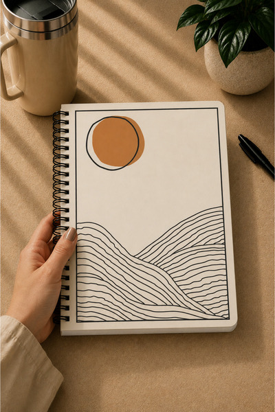 Apeirona | Limitless Art Defter - Bullet Journal | Noktalı | 90 Sayfa | Güneşin Çizgileri Serisi