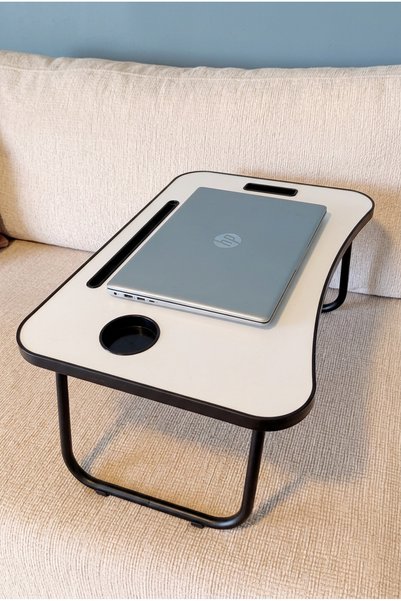 Zevahir Mobilya Dekorasyon Foldable Bed over Arm Patient Service Table Laptop Computer Stand