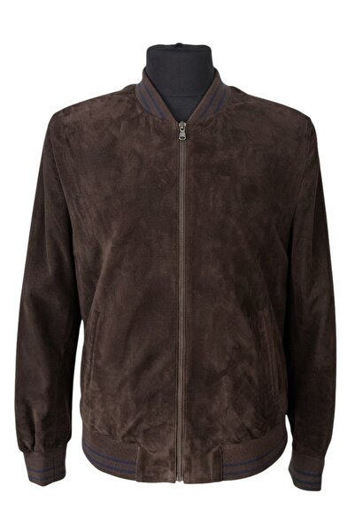 asus deri Genuine Suede Men's College Model Jacket