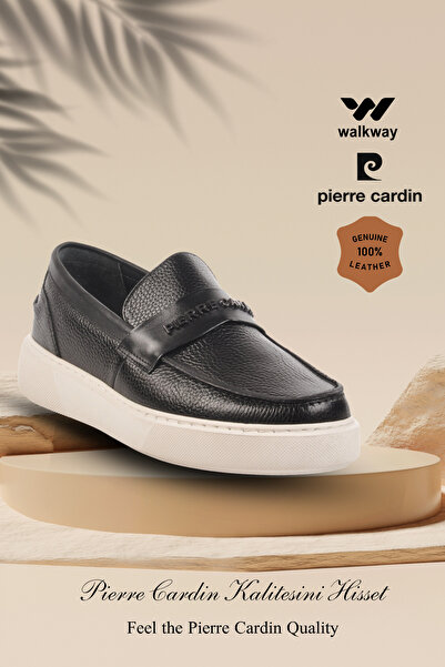 Pierre Cardin Black Genuine Leather Men's Casual Shoes 10499 m