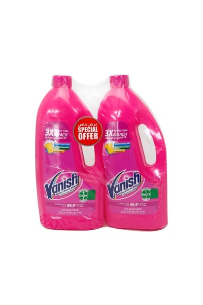 Vanish Liquid Fabric Stain Remover 1L+1L Free for Coloured & White clothes