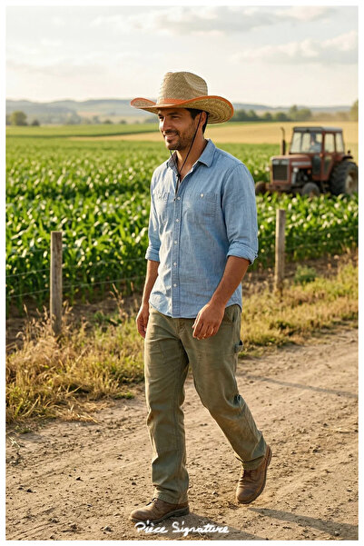 PIECE SIGNATURE Straw Hat for Picnics, Vacations, and All Summer Workings