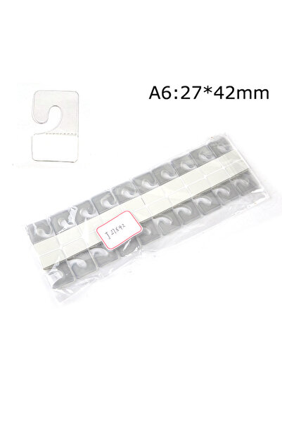Choice A6 100Pcs PVC Slot Hole Adhesive Hang Tabs Hook Merchandise Package Bo...