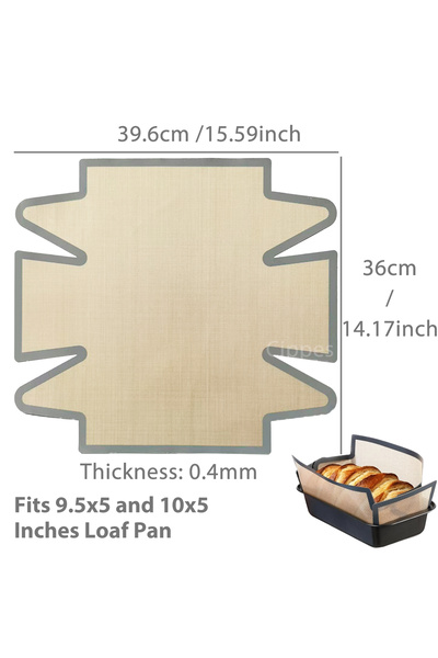 Choice8 2 Pieces E Silicone Bread Loaf Pan Liners, Reusable Nonstick Long Tab...