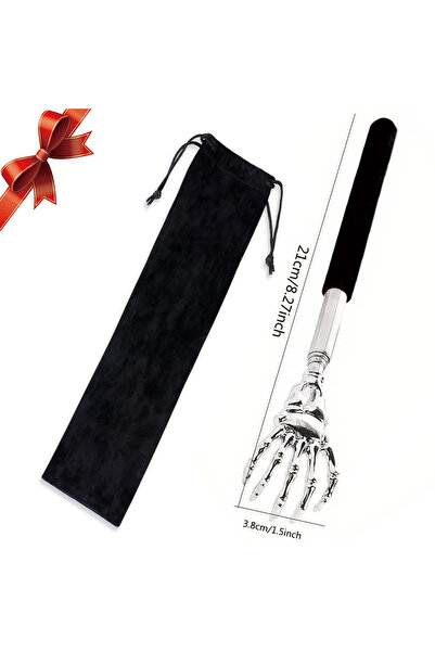 Choice6 DUTRIEUX BLACK WITH BAG Portable Extendable Back Scratcher Stainless ...