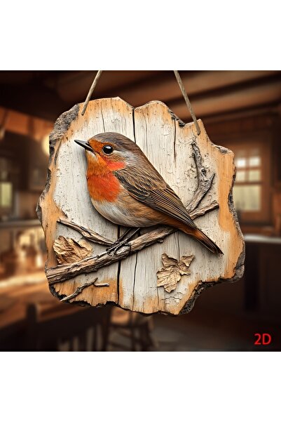 Choice 8in 1 1/2pcs Vintage 2D Bird Wooden Signage 8in Farmhouse Wall Decorat...