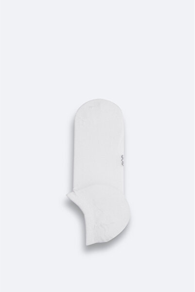 Avva Men's White Cotton Sneaker Socks B 008553
