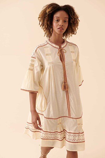 Roman Midi Boy Elbise Standart Renk Y2363111_089