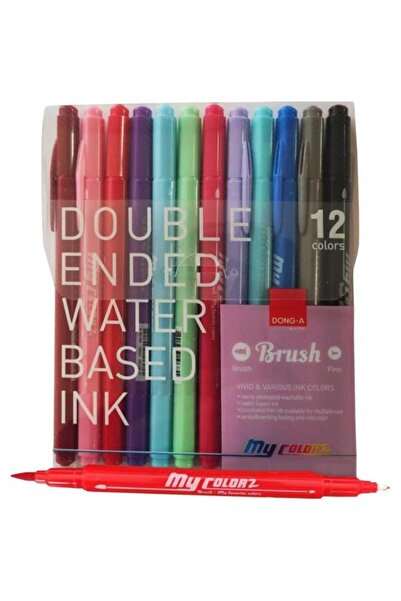 Dong-A Dong A My Color Double Sided Brush Tip Felt Pen 12 Colors