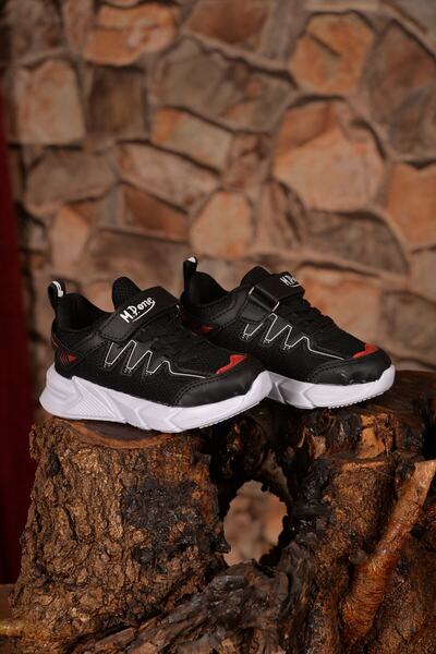 M.P. Boys' Velcro Black and White Sole Orthopedic Sole Ultra Light Sports Sho...