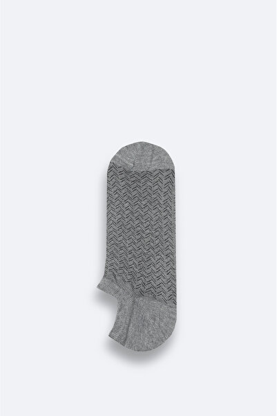 Avva Erkek Gri Bambu Sneaker Çorap A51Y8503