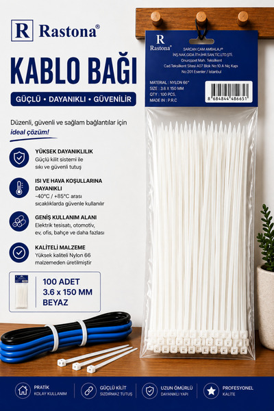 RASTONA KABLO BAĞI 3,6X150 MM 5 PAKET